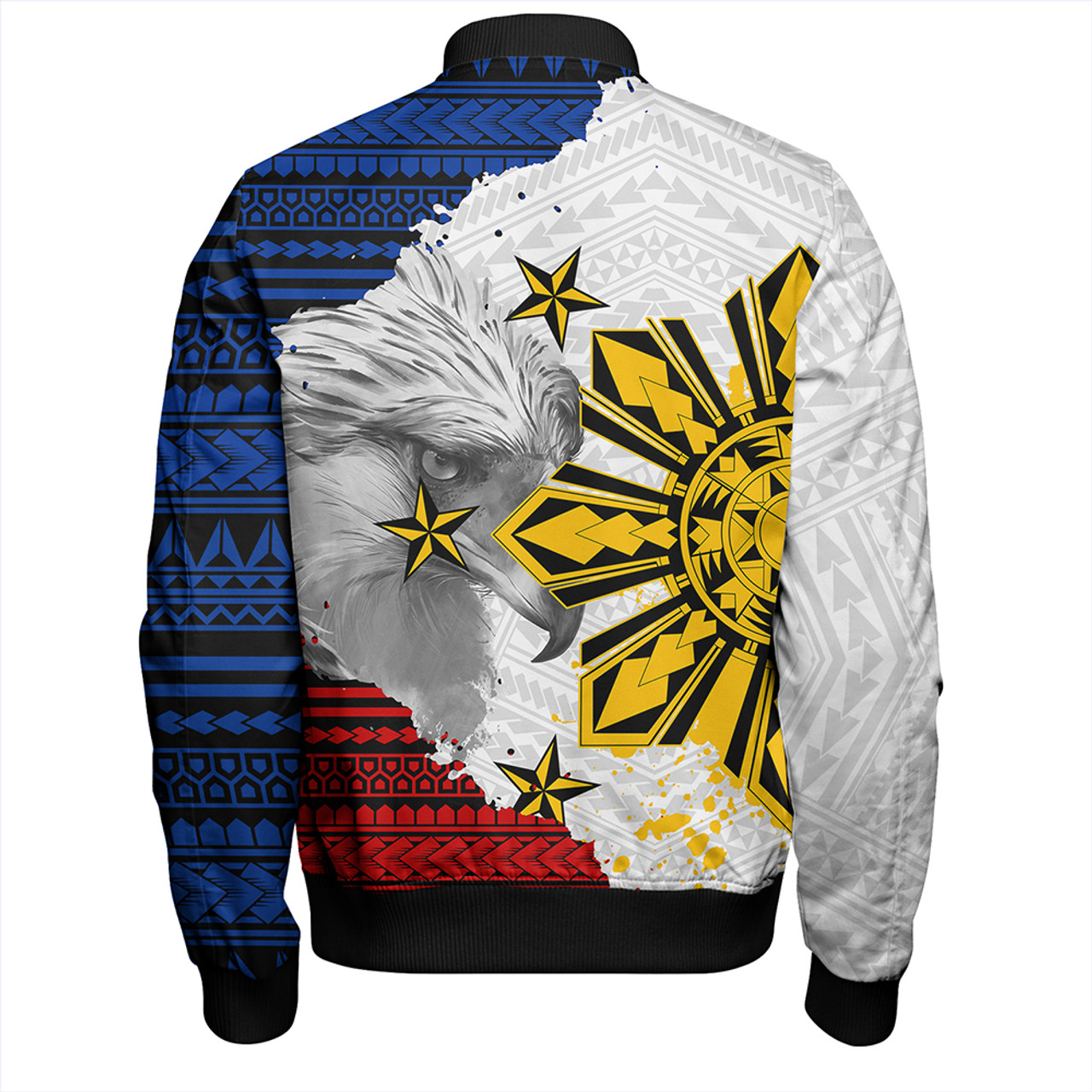 Philippines Bomber Jacket Eagles Filipino Sun Flag Grunge Style