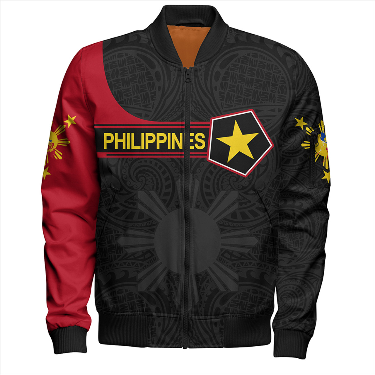 Philippines Bomber Jacket Custom Polynesian Filipino Simple Style