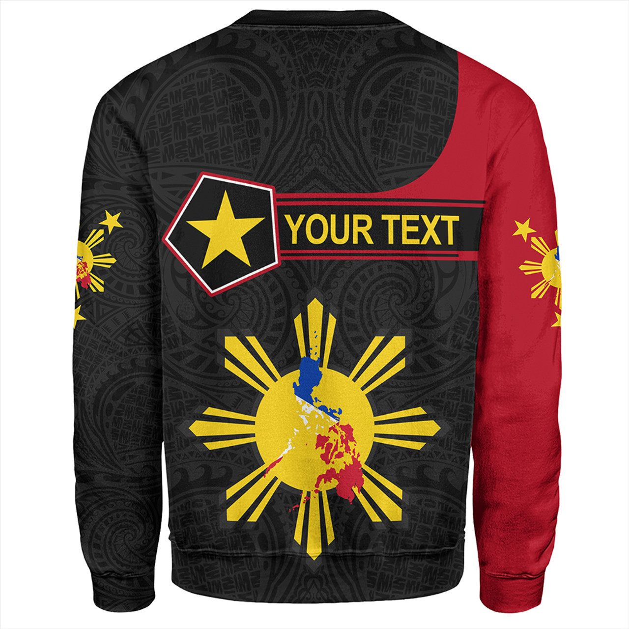 Philippines Sweatshirt Custom Polynesian Filipino Simple Style