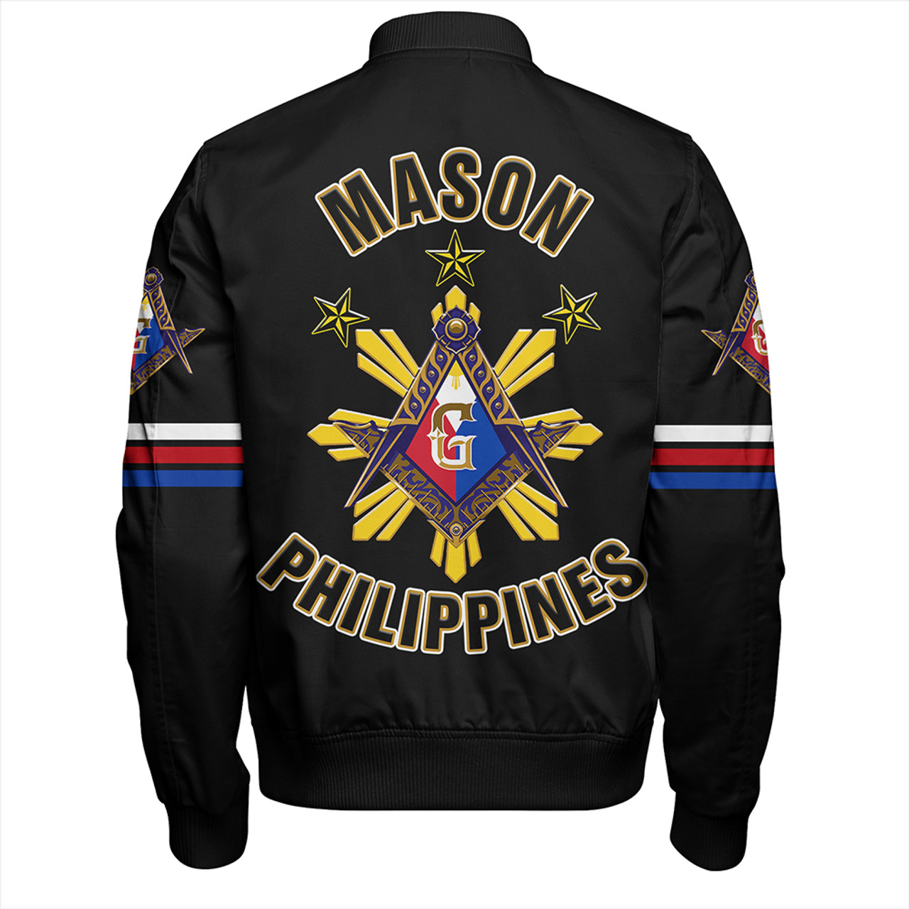 Philippines Bomber Jacket Freemasons Filipino Star Letter Style