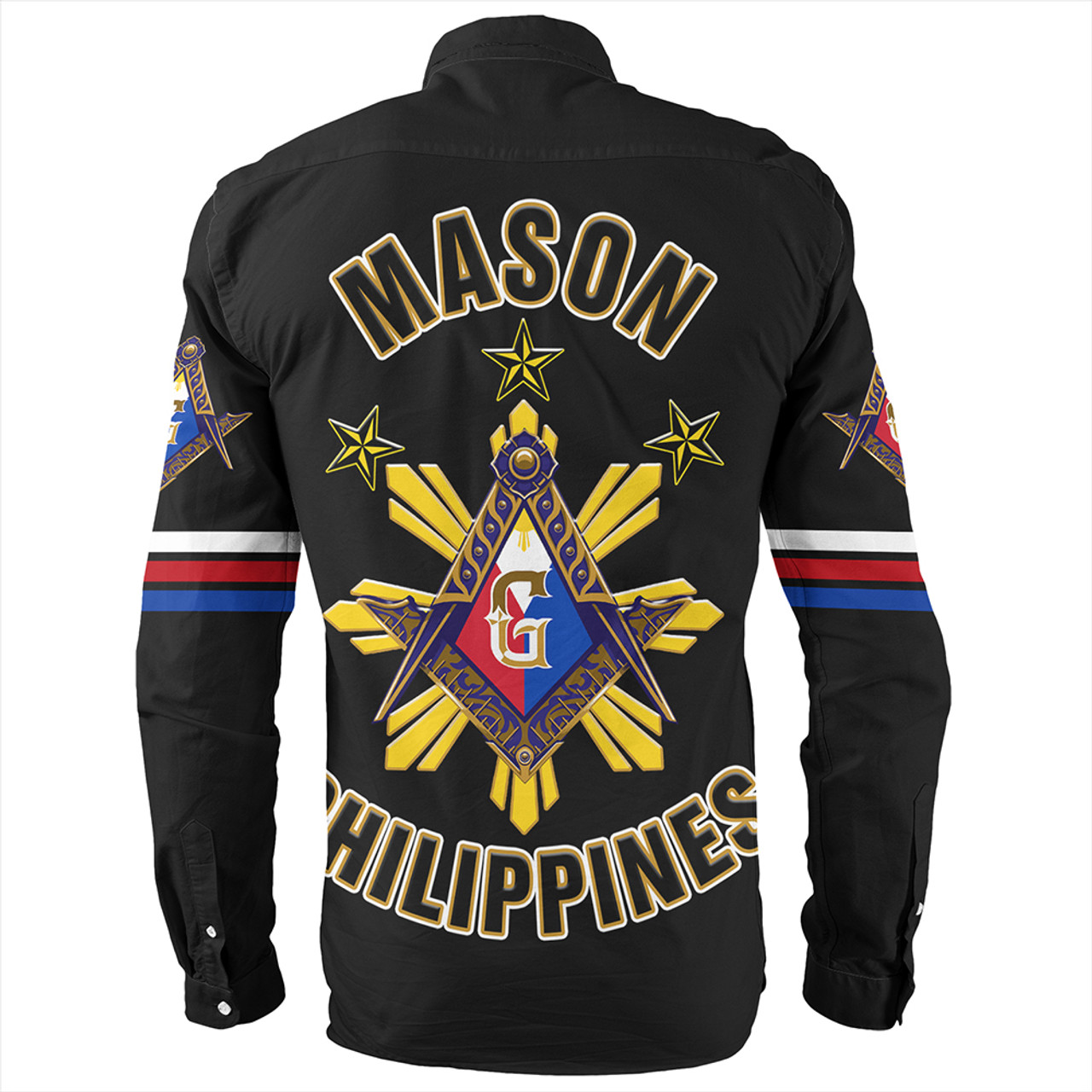 Philippines Long Sleeve Shirt Freemasons Filipino Star Letter Style