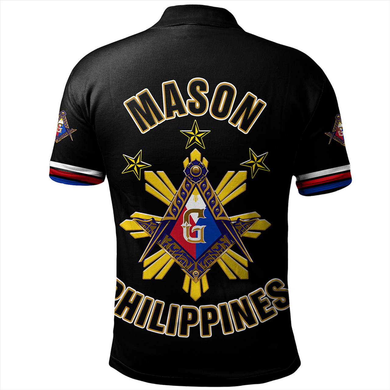 Philippines Polo Shirt Freemasons Filipino Star Letter Style