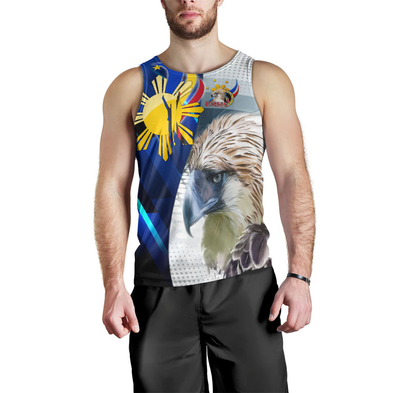 Philippines Tank Top - Philippines Eagles Curve Style