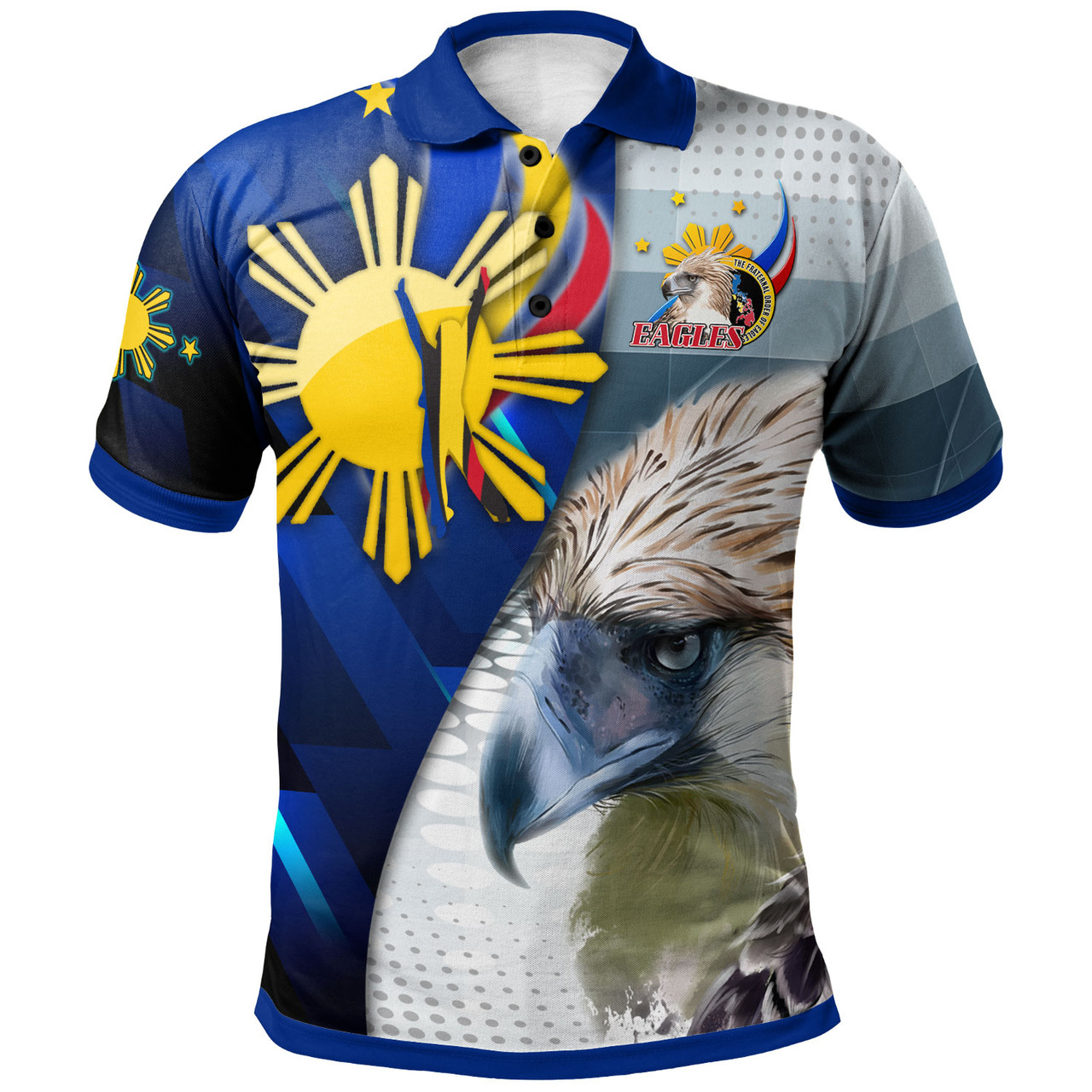 Philippines Polo Shirt - Philippines Eagles Curve Style