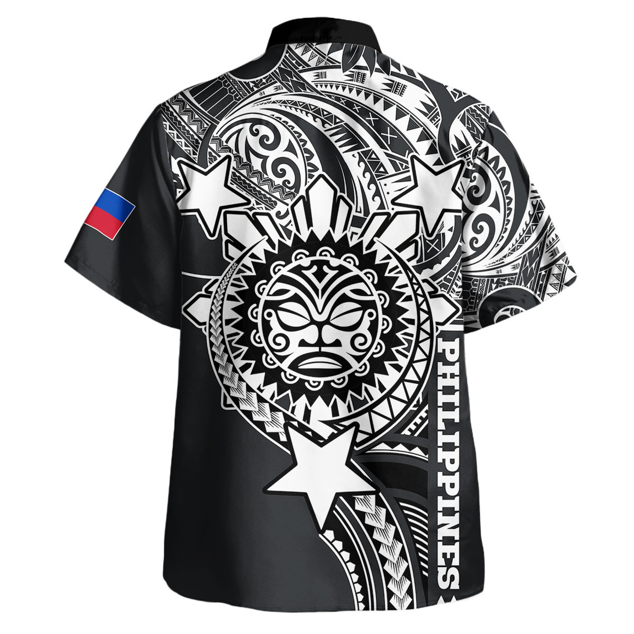 Philippines Custom Hawaiian Shirt - Lapu-Lapu The King Of Cebu Polynesian Black Style