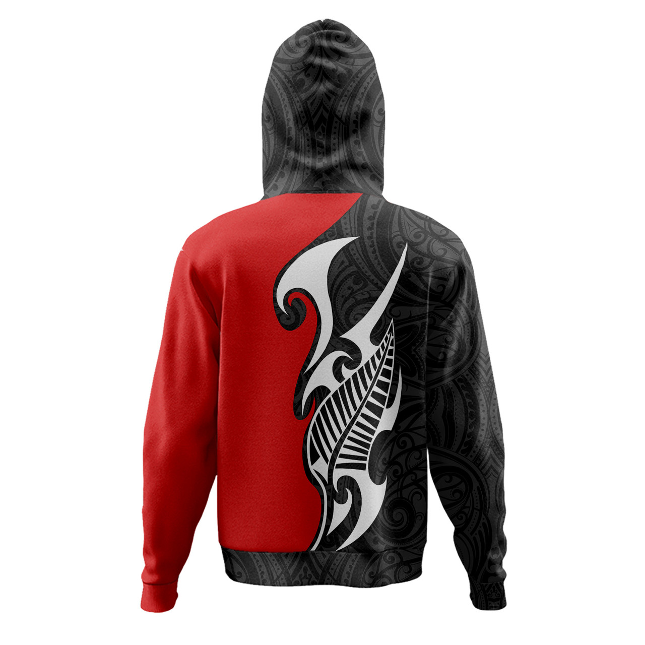 New Zealand Hoodie - Aotearoa Silver Fern Maori