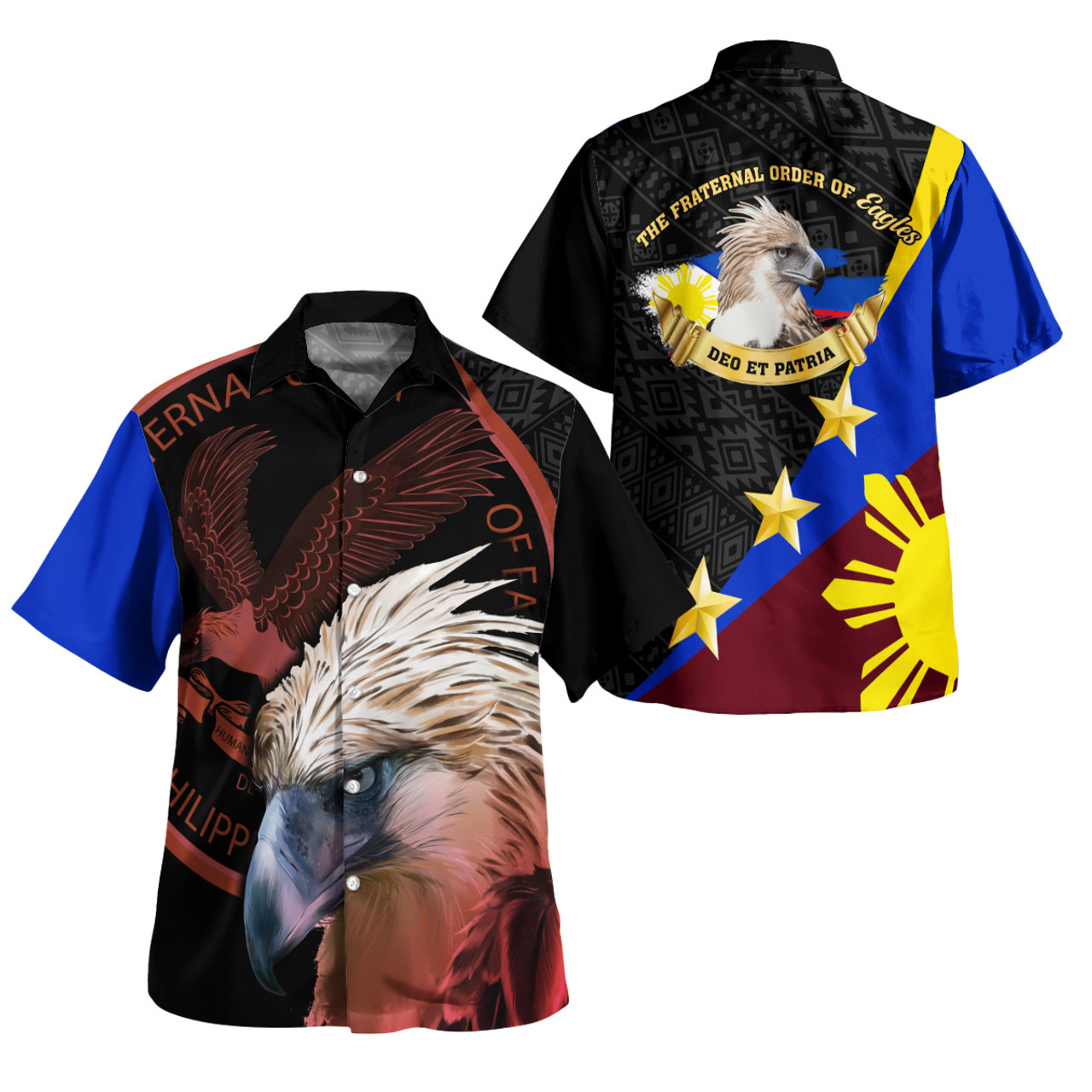 Philippines Hawaiian Shirt The Fraternal Order Of Eagles Polynesian