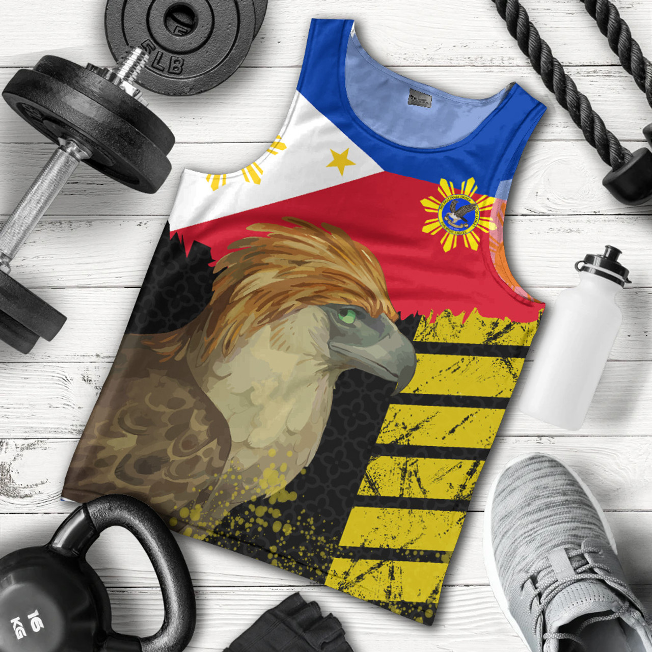 Philippines Men Tank Top - Philippine Eagles Filipino Flag