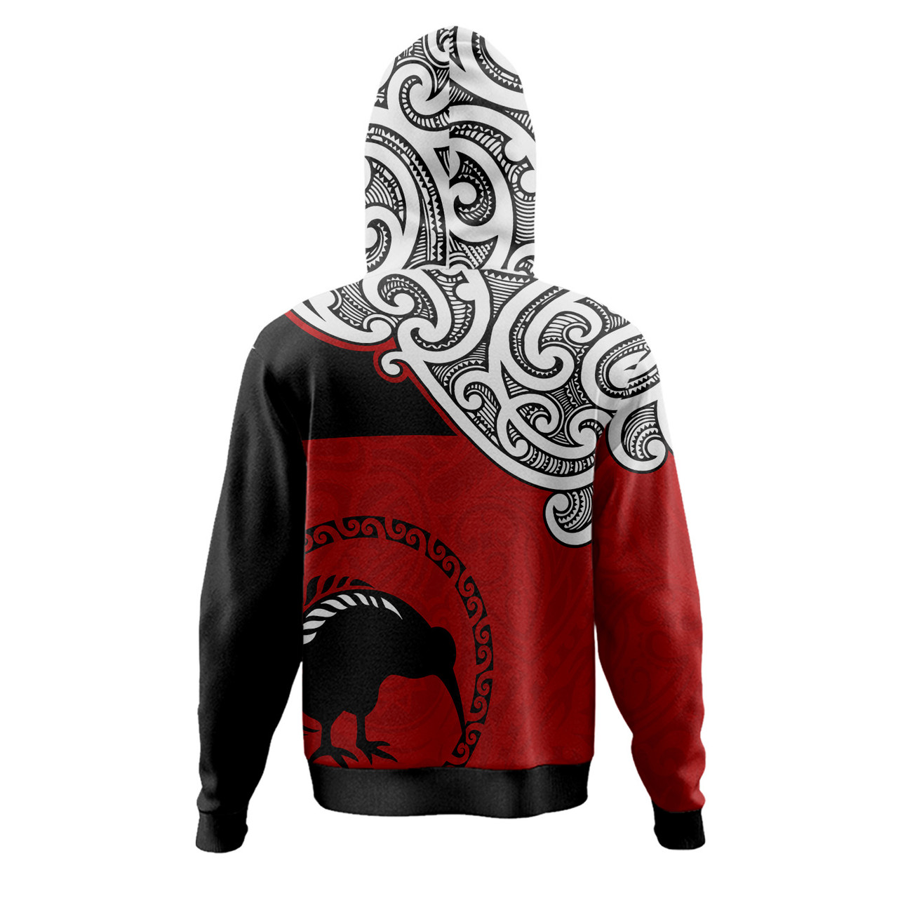 New Zealand Hoodie - Happy Waitangi Day Kiwi Bird and Maori Traditional