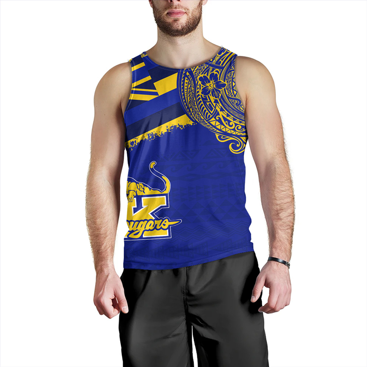 Hawaii Tank Top Henry J. Kaiser High School Flag With Crest Style