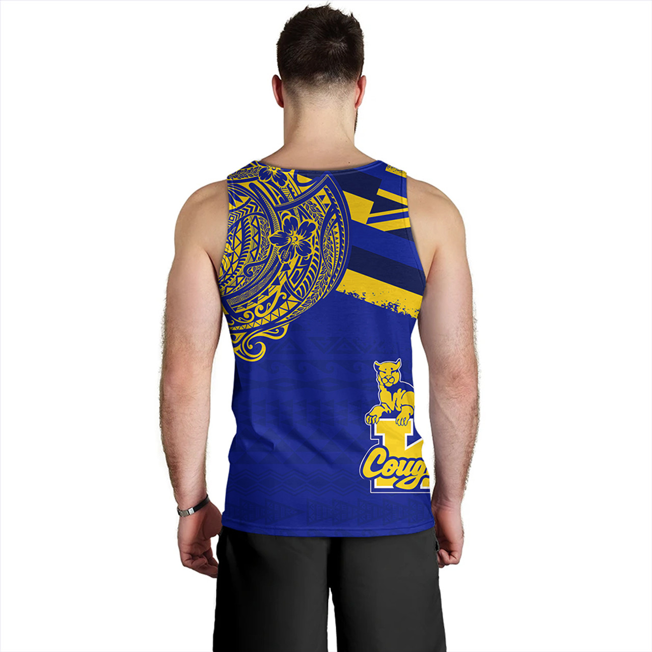 Hawaii Tank Top Henry J. Kaiser High School Flag With Crest Style