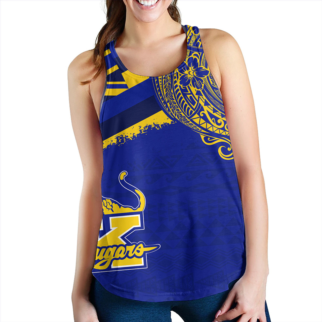 Hawaii Women Tank Henry J. Kaiser High School Flag With Crest Style