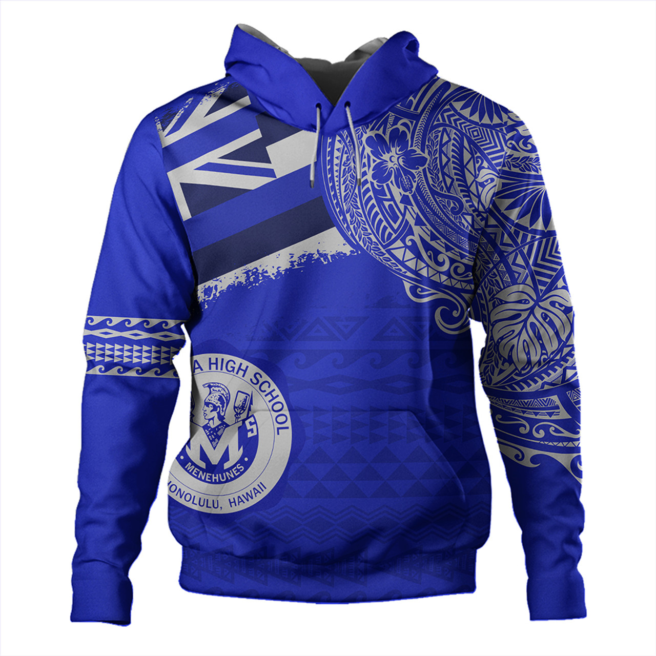 Hawaii Hoodie Moanalua High School Flag With Crest Style