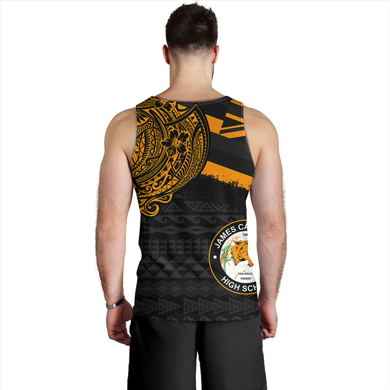 Hawaii Tank Top James Campbell High School Flag With Crest Style