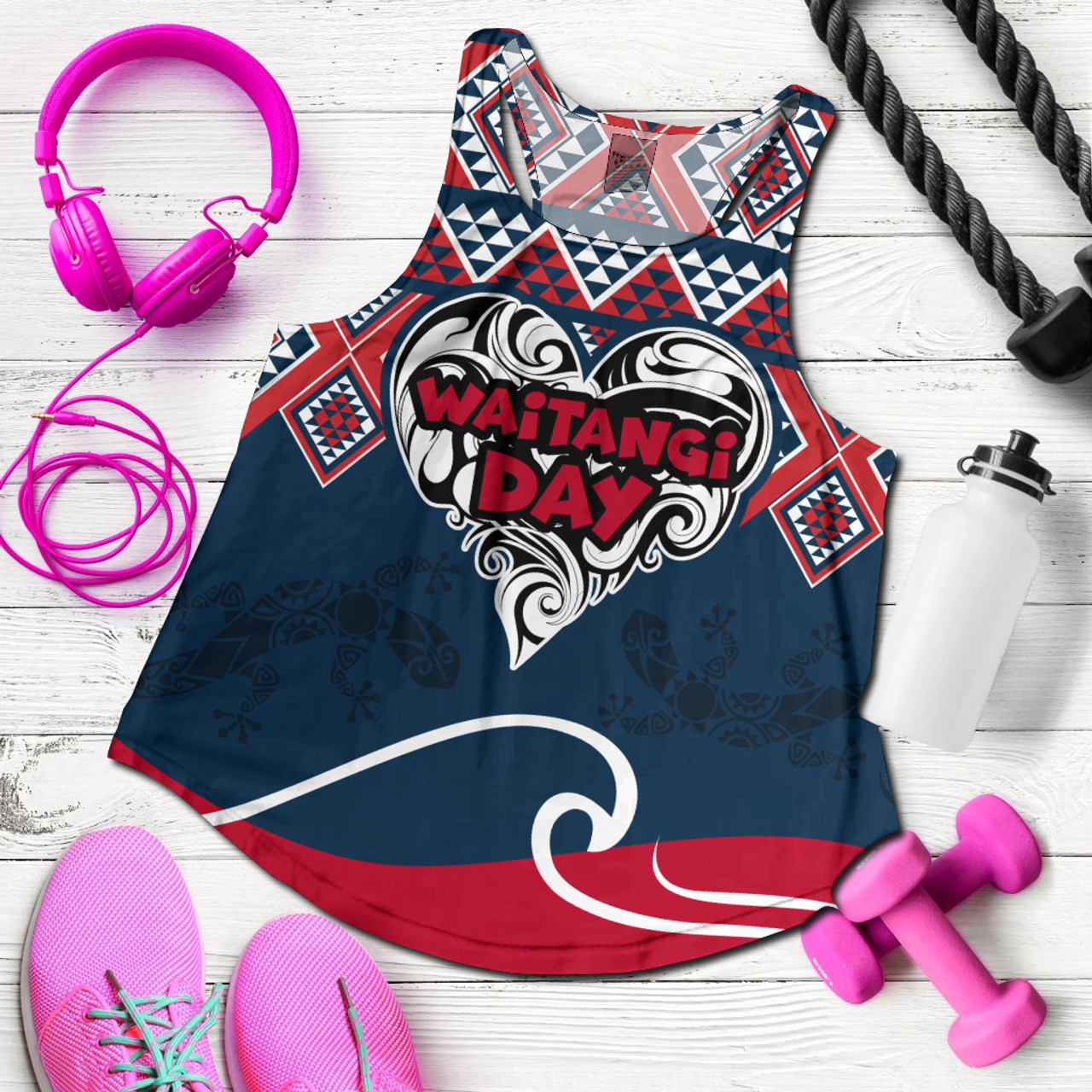 New Zealand Waitangi Day Women Racerback Tank - New Zealand Culture Happy Waitangi Day Gold Coast