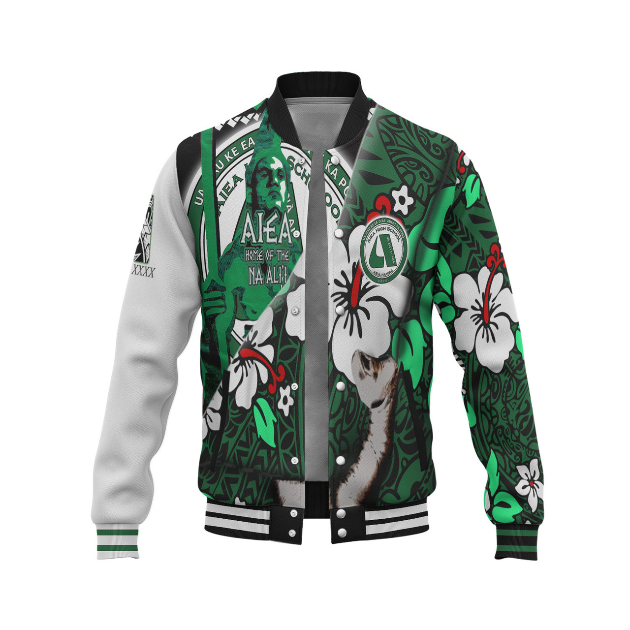 Aiea High School Patronage Baseball Jacket - Home Of The NA' ALI'I