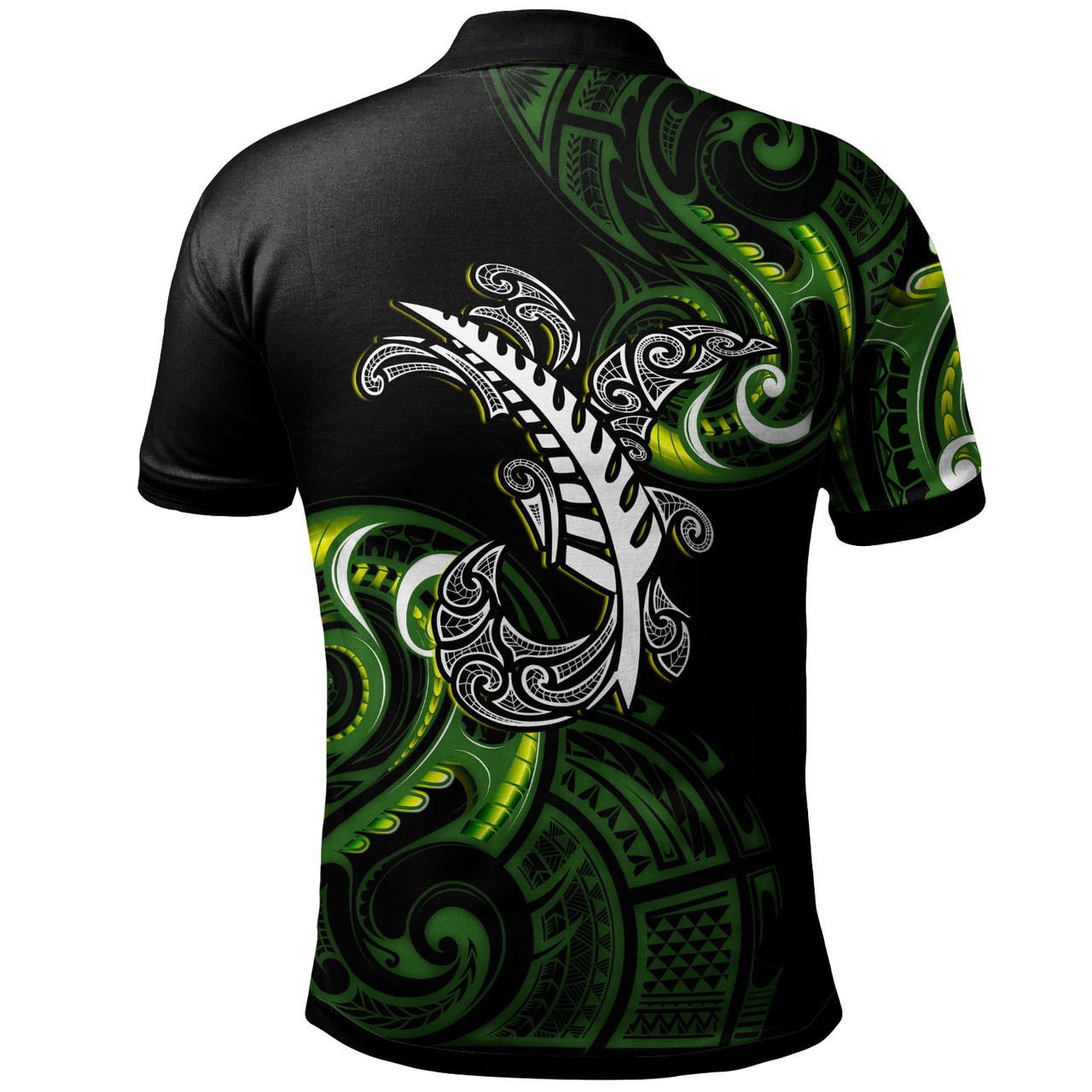 New Zealand Polo Shirt - Custom Aotearoa Silver Fern Maori Patterns