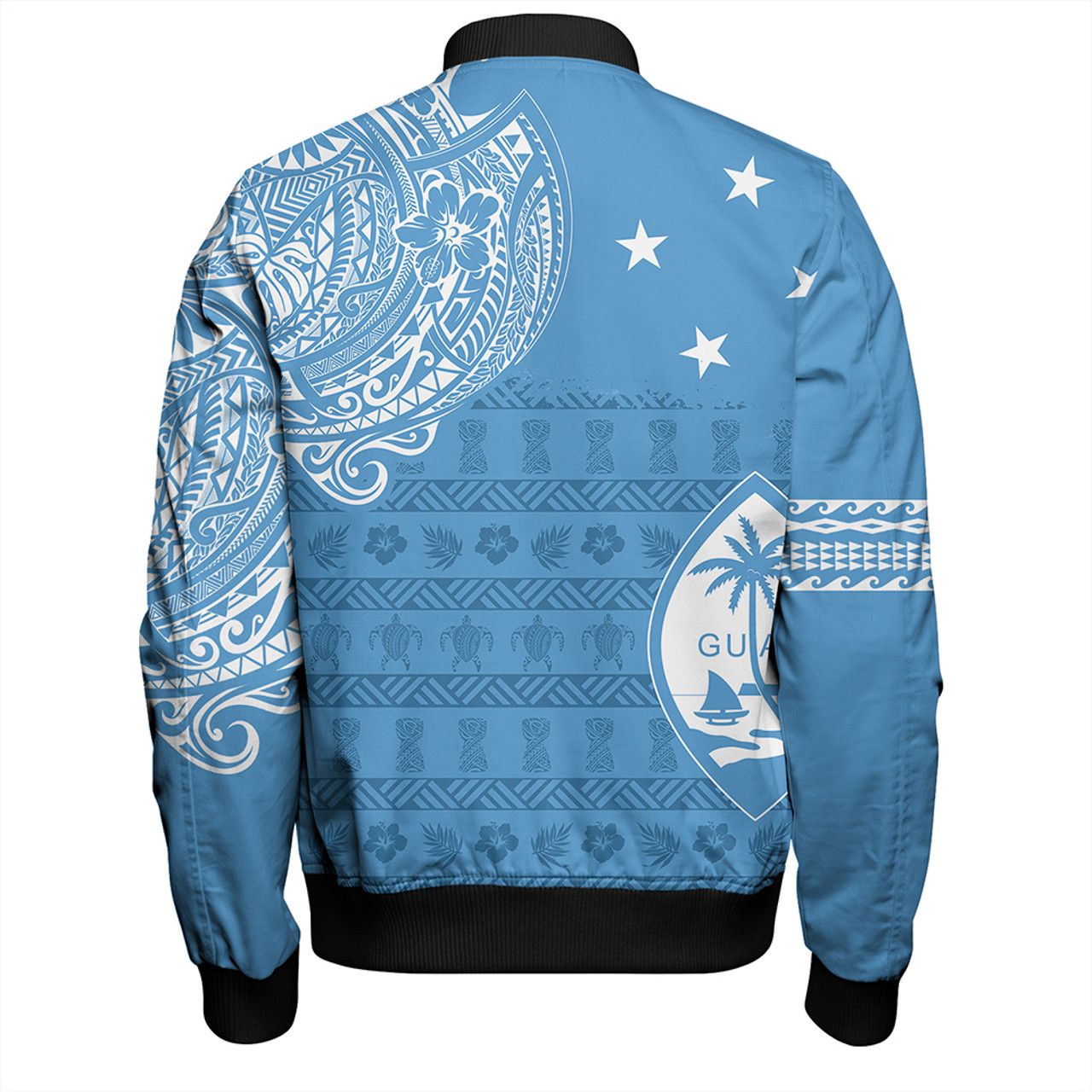 Guam Bomber Jacket Micronesian Flag With Coat Of Arms