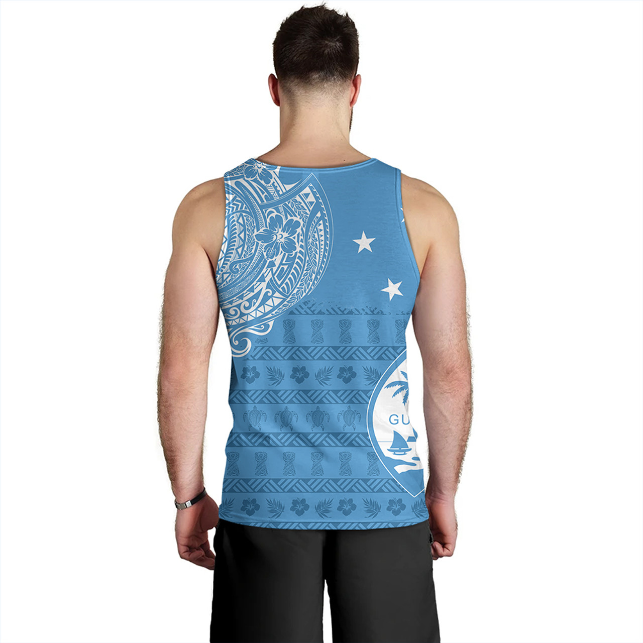 Guam Tank Top Micronesian Flag With Coat Of Arms
