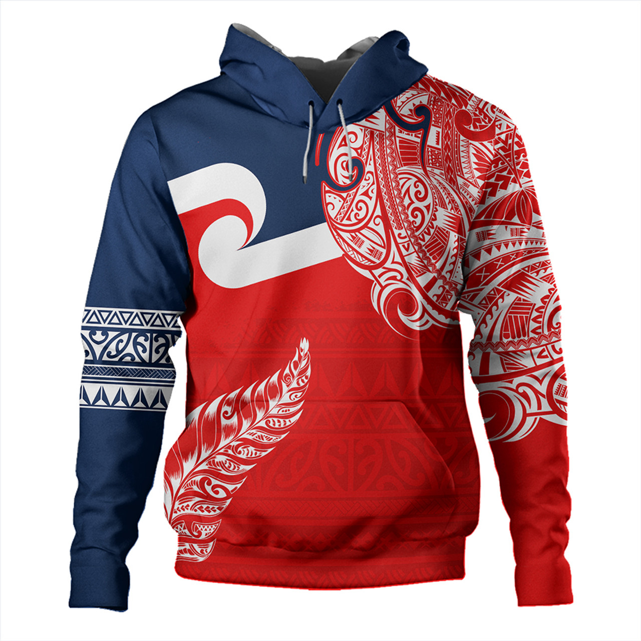 New Zealand Hoodie Tino Rangatiratanga Maori With Silver Fern Version.2