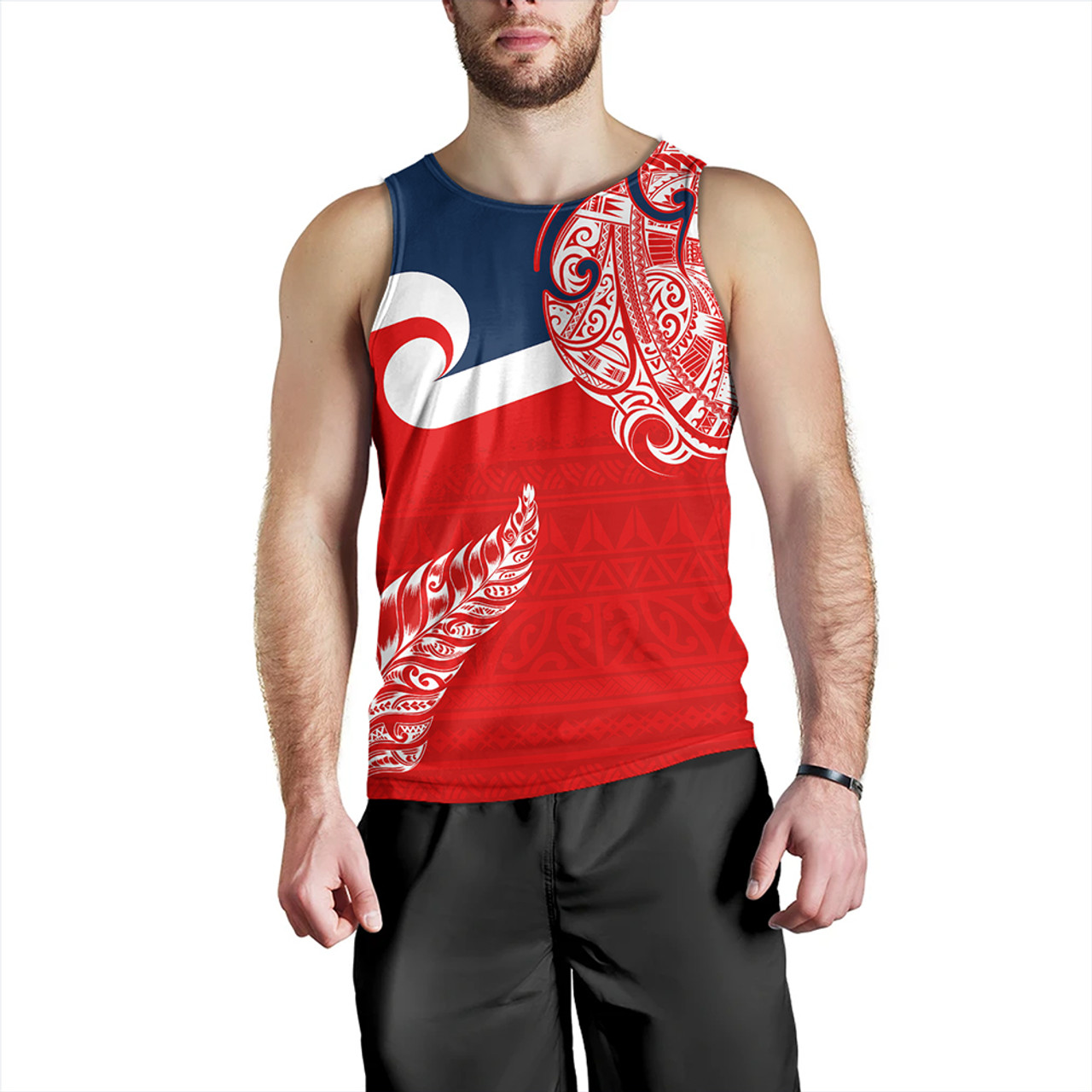 New Zealand Tank Top Tino Rangatiratanga Maori With Silver Fern Version.2