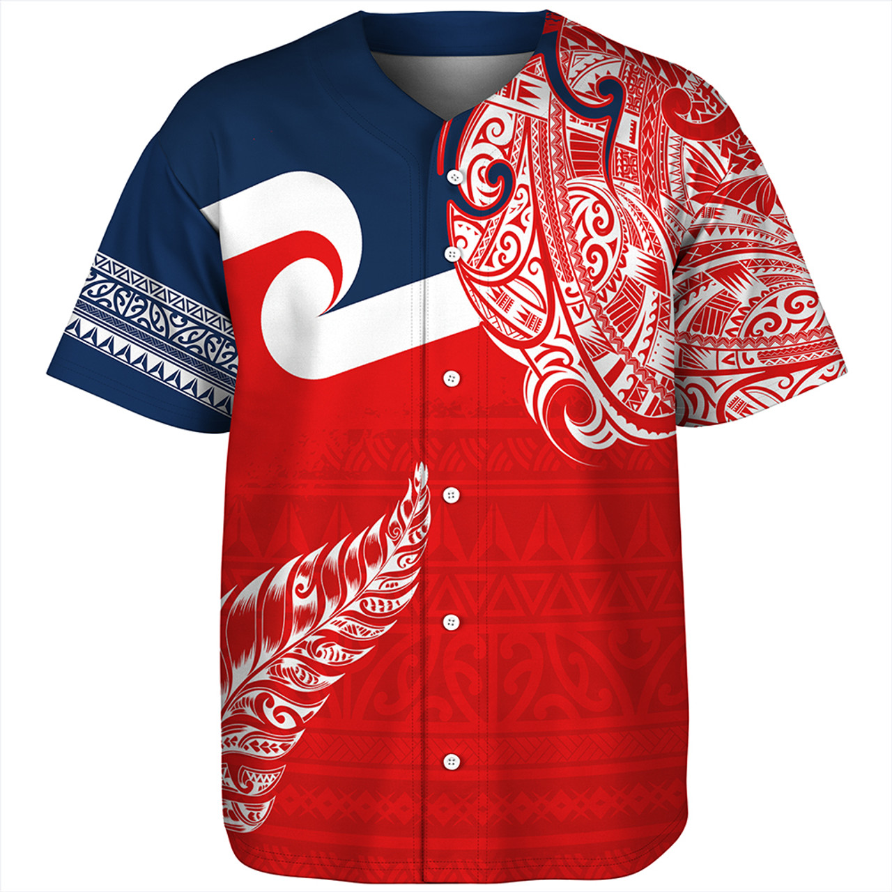 New Zealand Baseball Shirt Tino Rangatiratanga Maori With Silver Fern Version.2