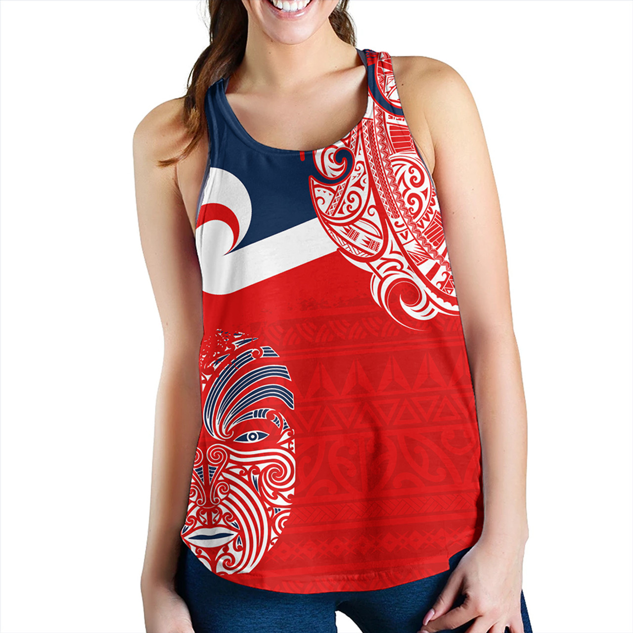 New Zealand Women Tank Tino Rangatiratanga Maori Mask