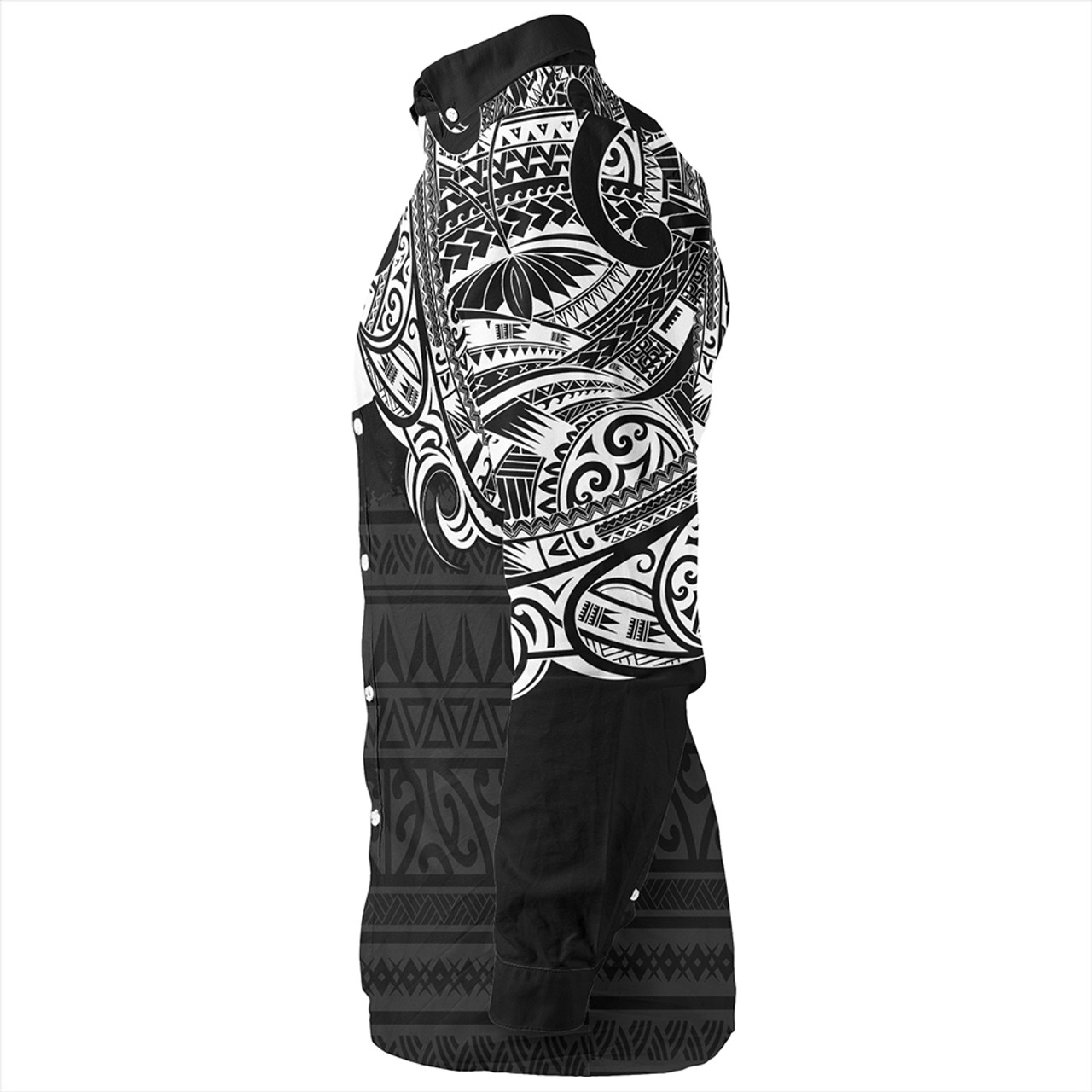 New Zealand Long Sleeve Shirt Tino Rangatiratanga Maori Mask Black