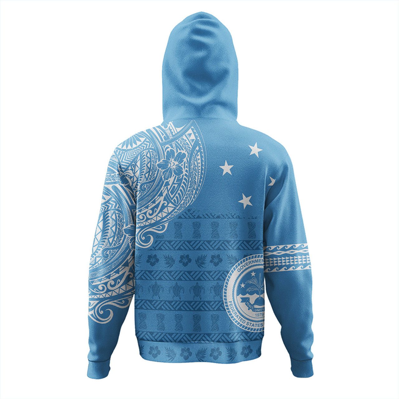 Micronesian Hoodie Federated States Of Micronesia Flag With Coat Of Arms