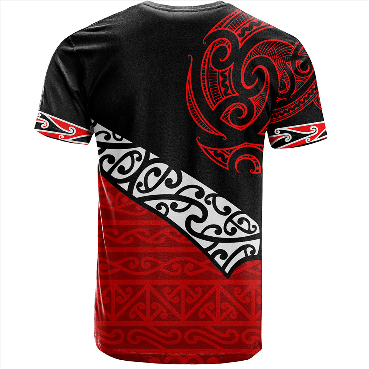 New Zealand T-Shirt Aotearoa Maori Flag Puhoro Pattern