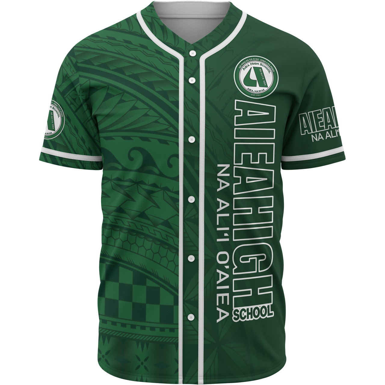 Hawaii Aiea High School Baseball Shirt - Na Ali'i  O'aiea Hawaii Patterns