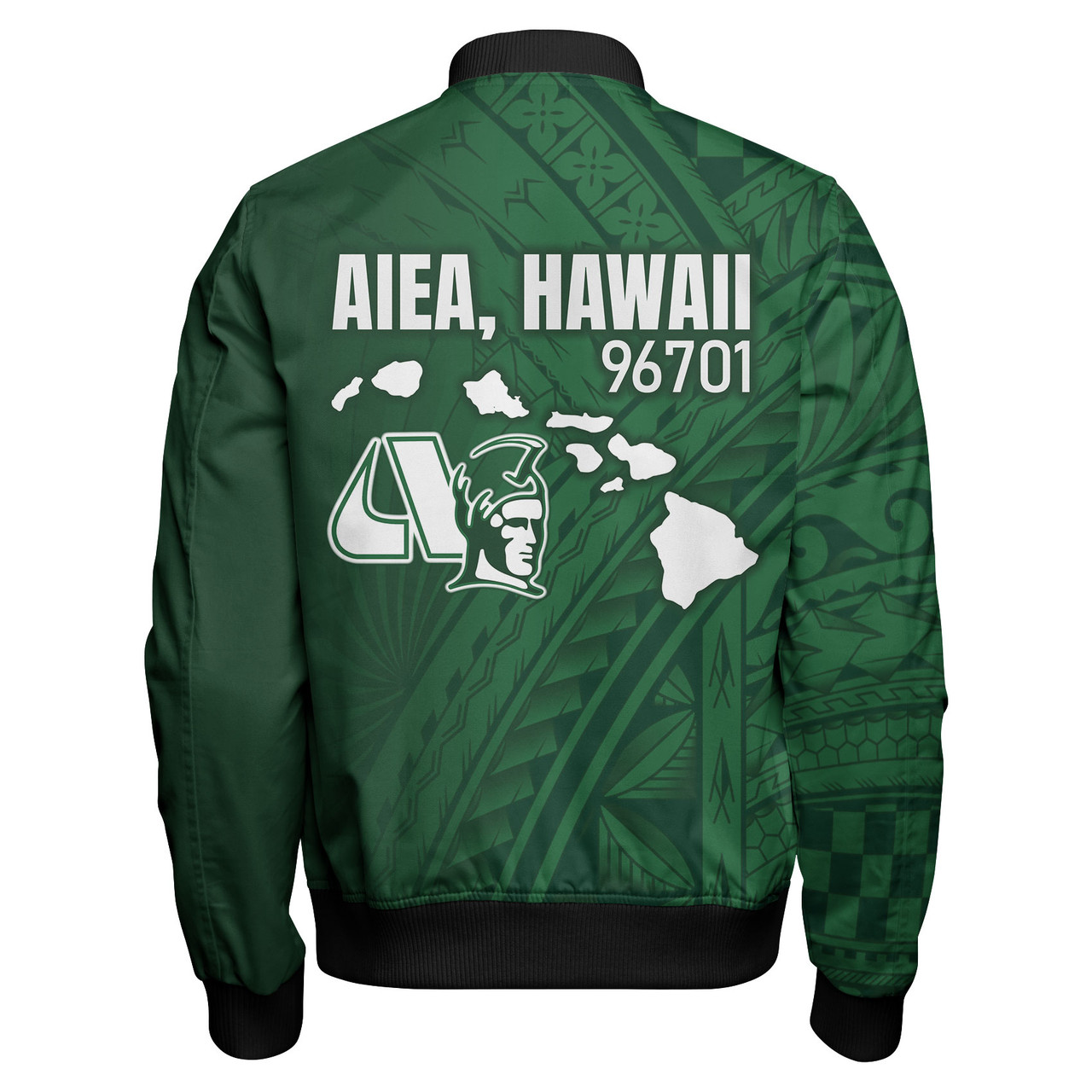 Hawaii Aiea High School Bomber Jacket - Na Ali'i  O'aiea Hawaii Patterns
