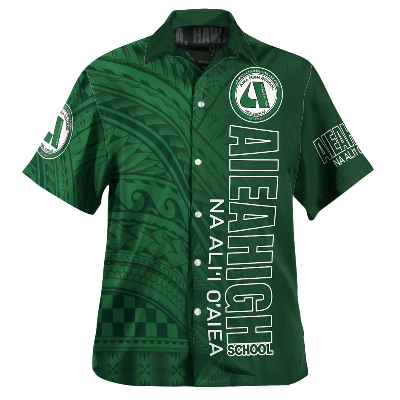 Hawaii Aiea High School Hawaiian Shirt - Na Ali'i  O'aiea Hawaii Patterns