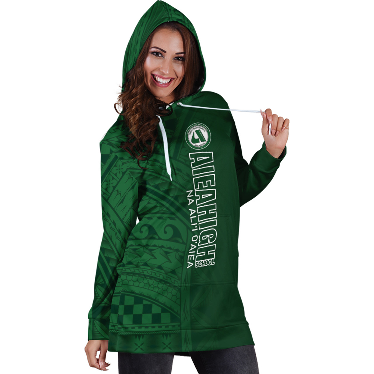 Hawaii Aiea High School Hoodie Dress - Na Ali'i  O'aiea Hawaii Patterns