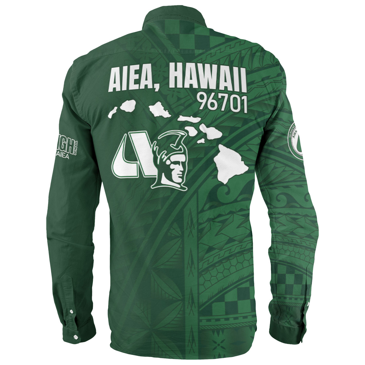 Hawaii Aiea High School Long Sleeve Shirt - Na Ali'i  O'aiea Hawaii Patterns