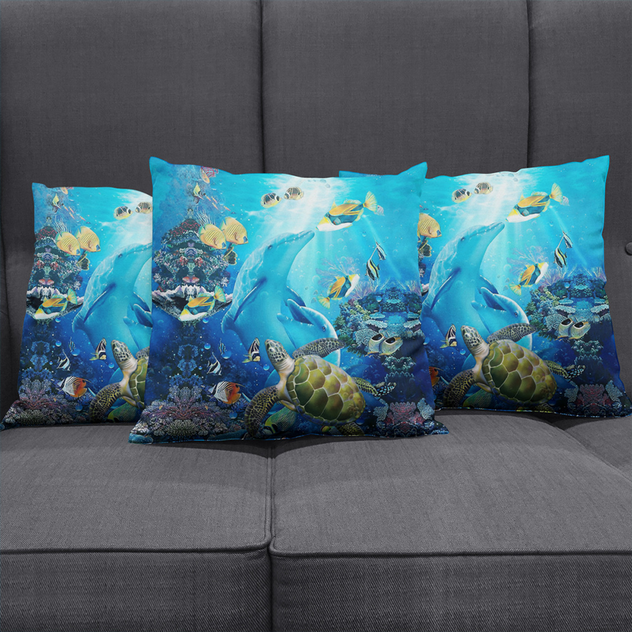 Hawaii Pillow Cover Animal Ocean