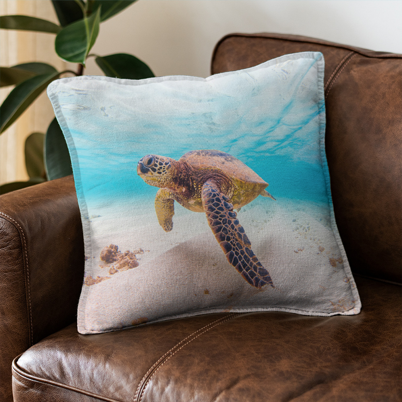 Hawaii Pillow Cover Ocean Picture