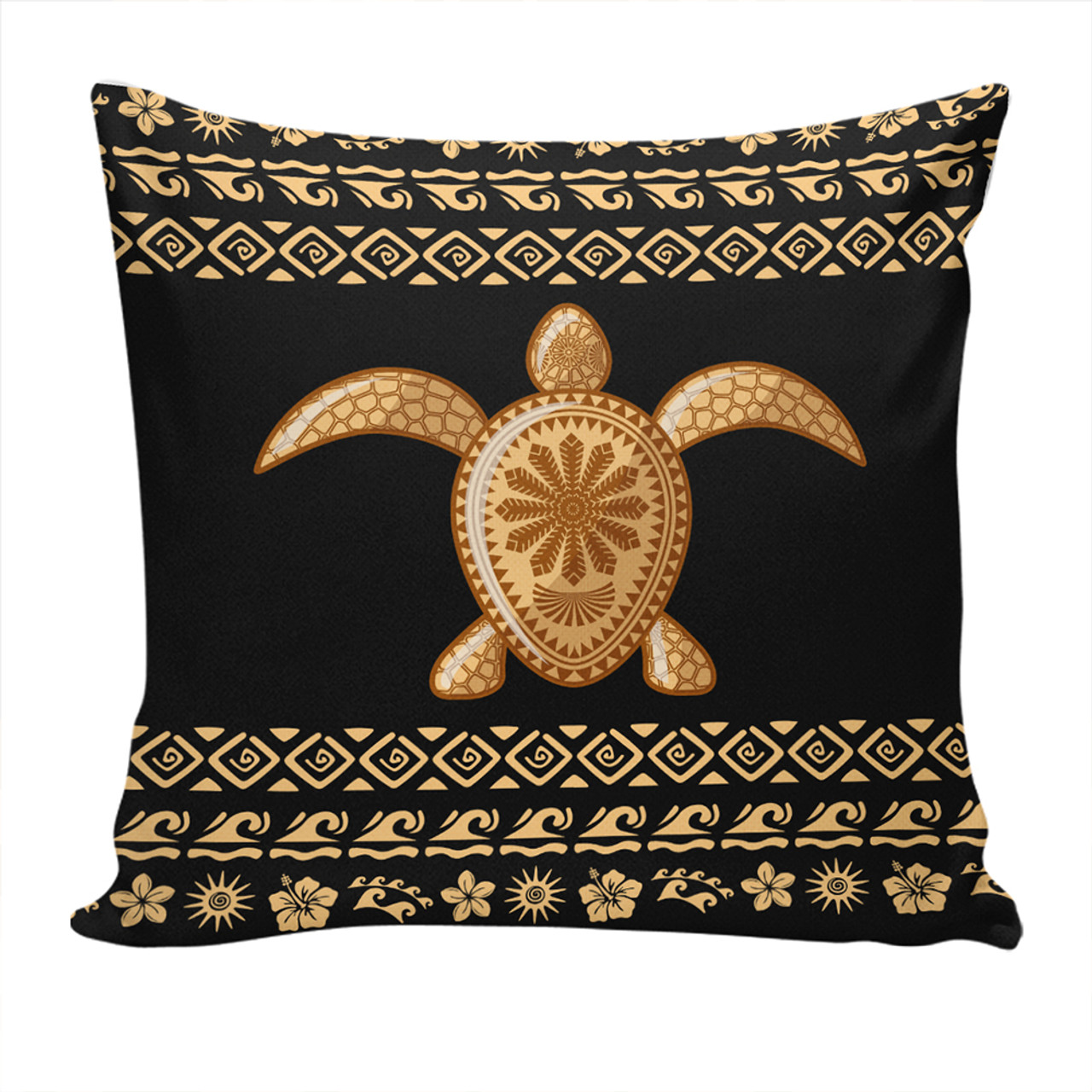 Hawaii Pillow Cover Traditional Turtle Pattern