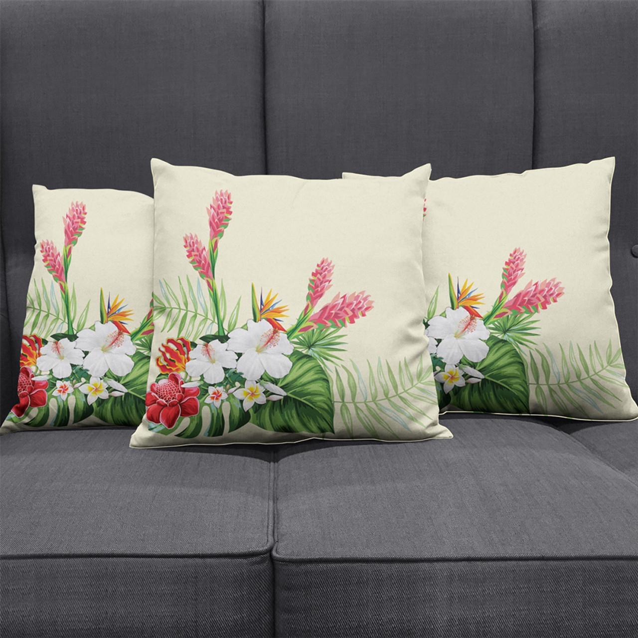 Hawaii Pillow Cover Wonderful Hibiscus Flower
