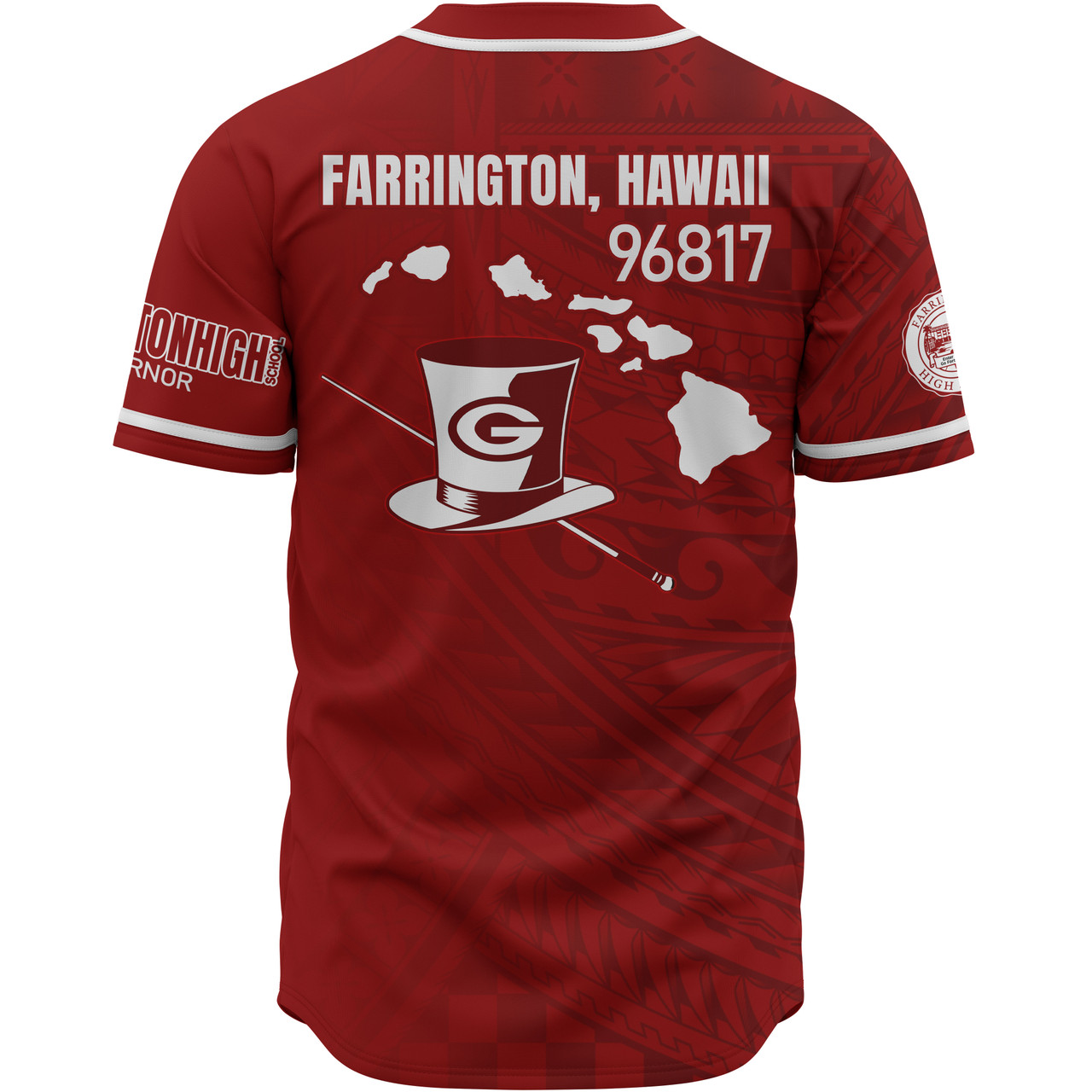 Hawaii Farrington High School Baseball Shirt - Governor Hawaii Patterns