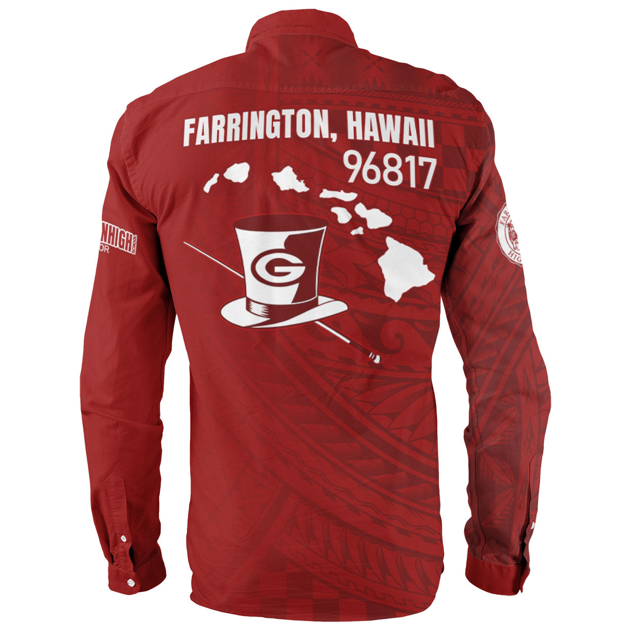 Hawaii Farrington High School Long Sleeve Shirt - Governor Hawaii Patterns