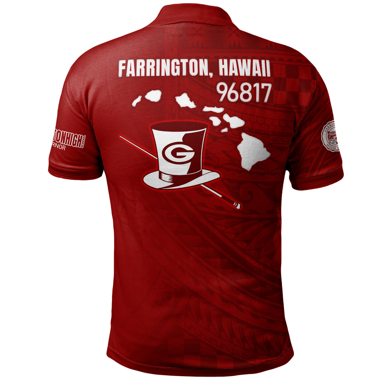 Hawaii Farrington High School Polo Shirt - Custom Governor Hawaii Patterns