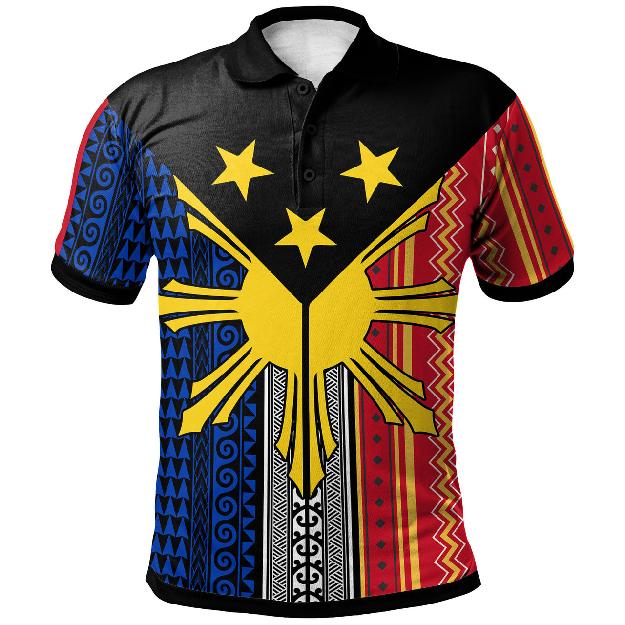 Philippines Igorot Tribal Inspiration Polo Shirt - Philippines Sun Star