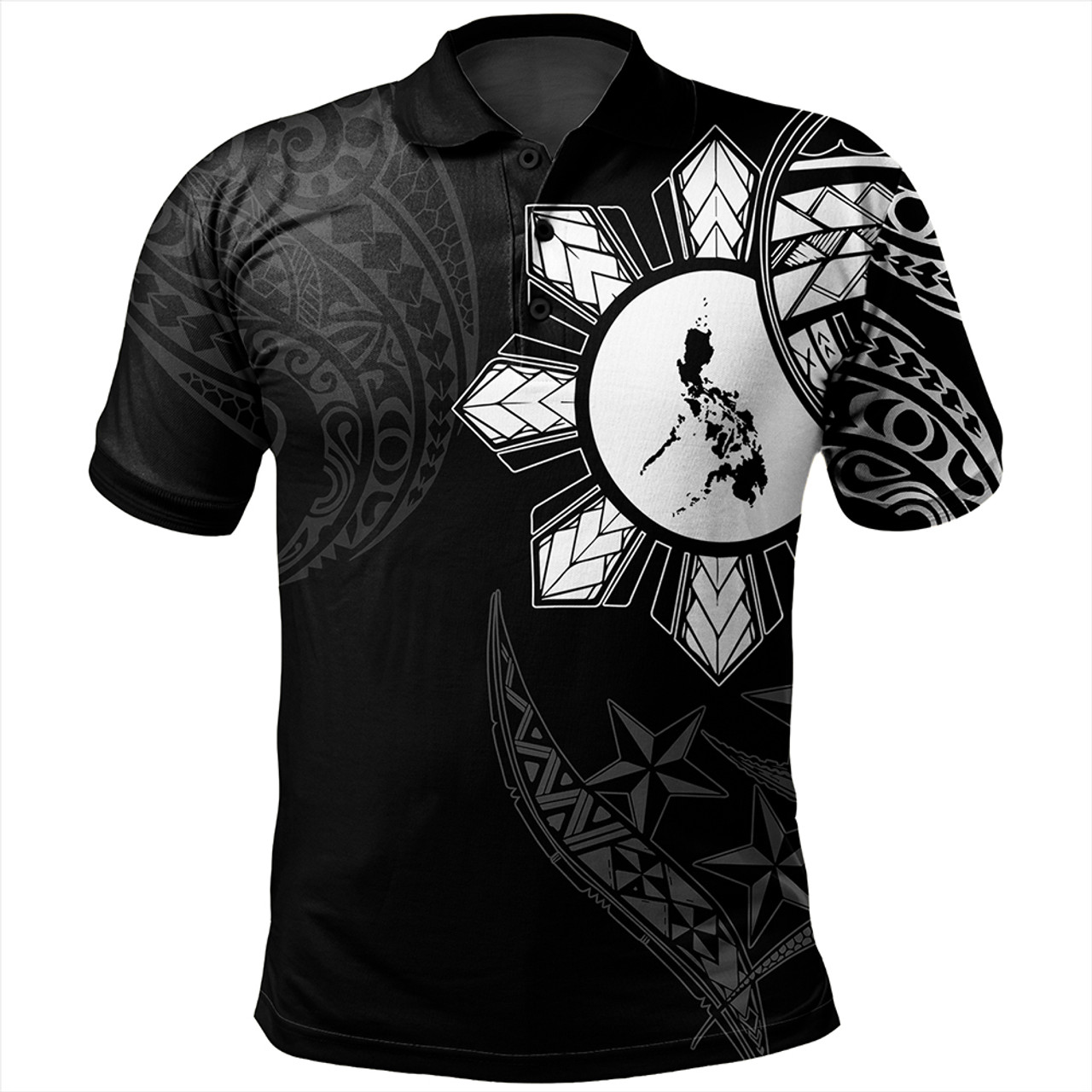 Philippines Polo Shirt Tribal Sun In My Heart