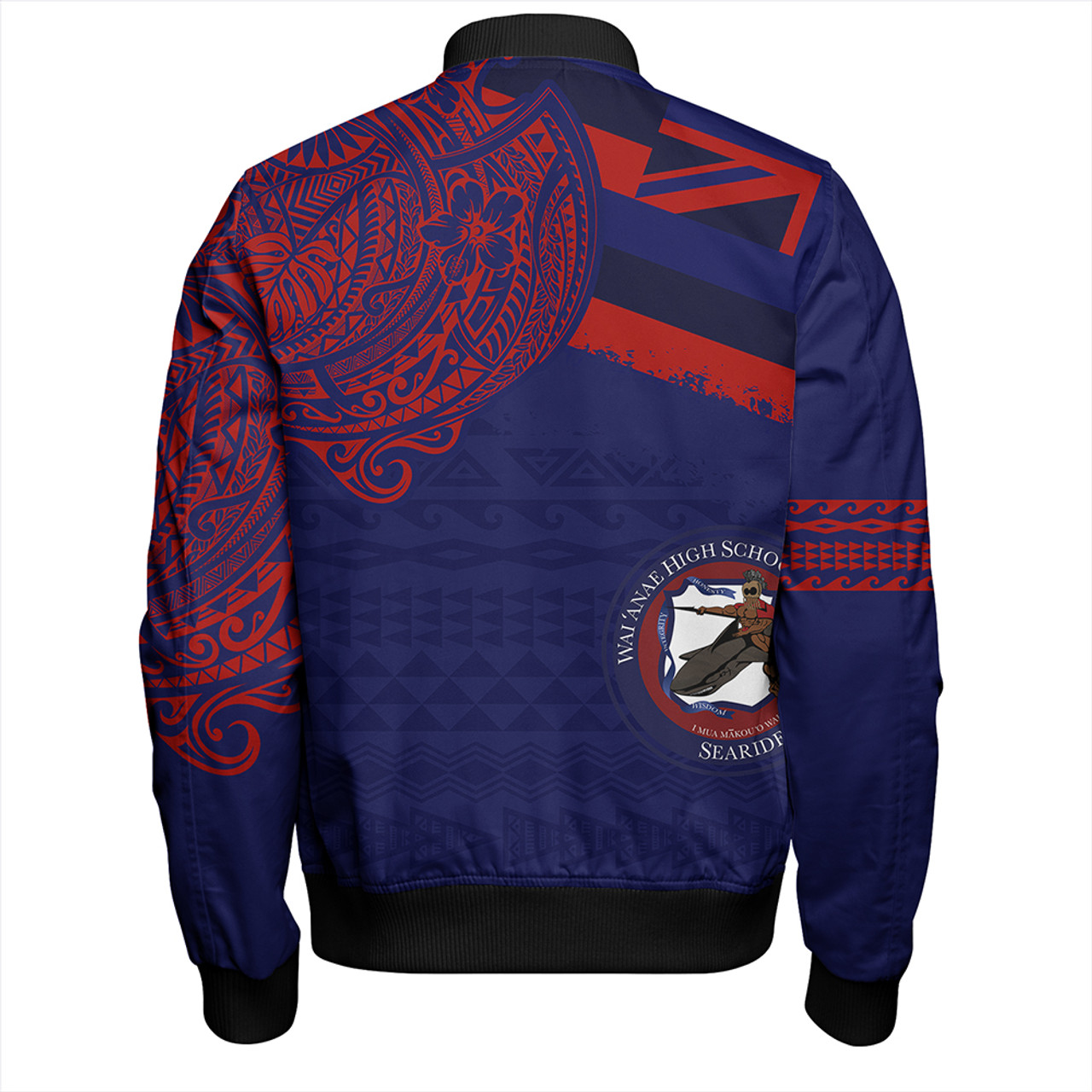 Hawaii Bomber Jacket Waianae High School With Crest Style