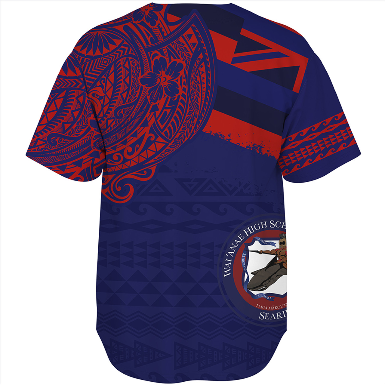 Hawaii Baseball Shirt Waianae High School With Crest Style