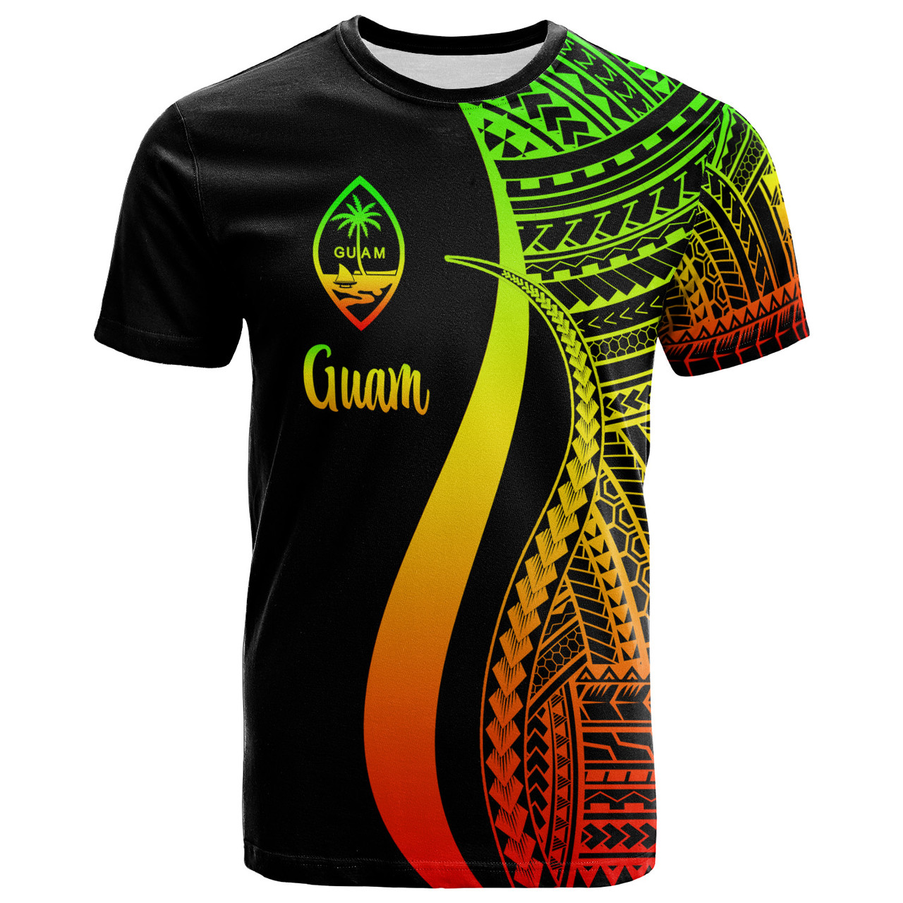 Guam Custom Personalised T-Shirt - Polynesian Tentacle Tribal Pattern