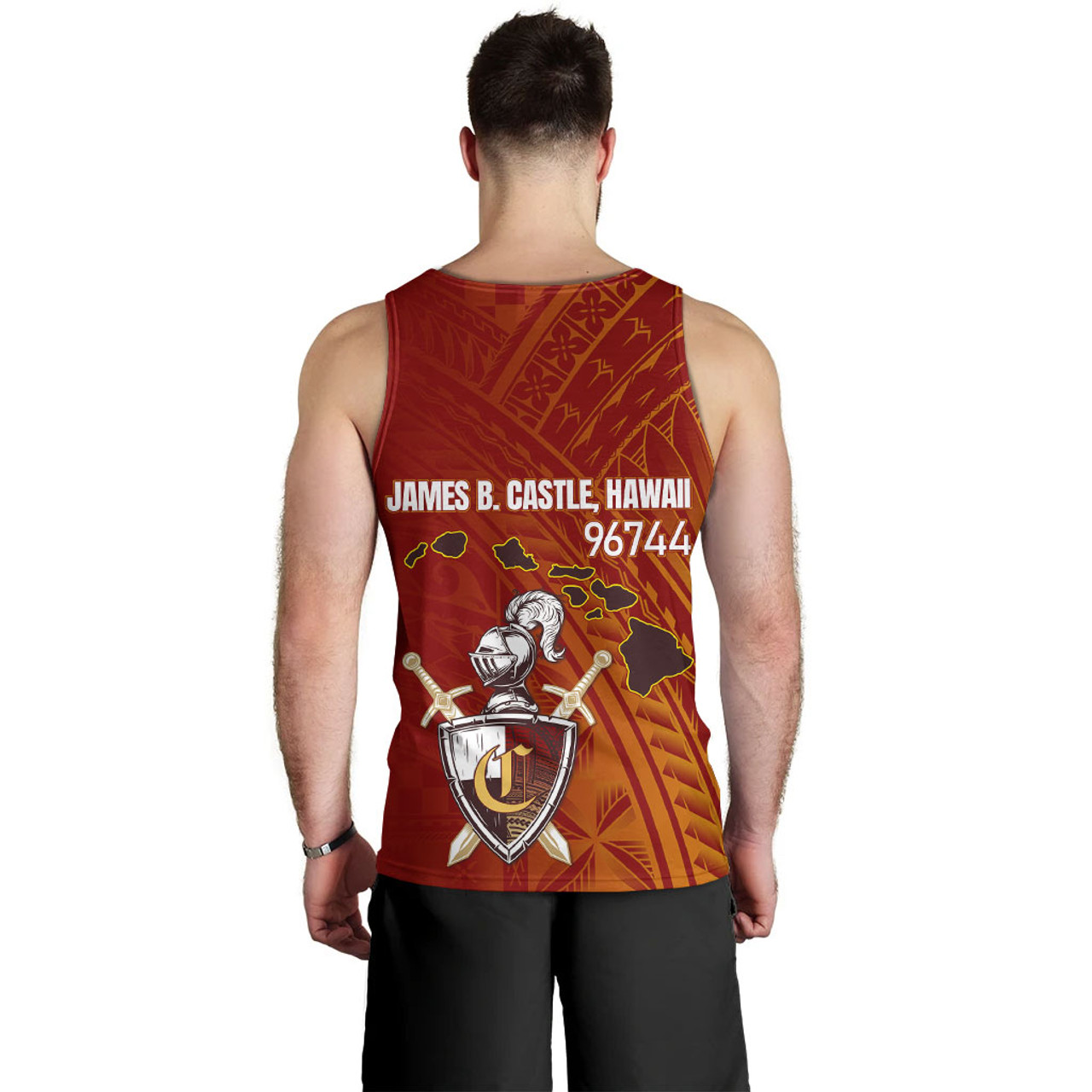 Hawaii James B. Castle High School Tank Top - Knights With Shield Hawaii Patterns