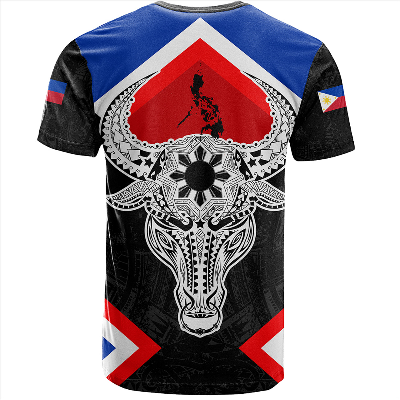 Philippines T-Shirt Water Buffalo Sun Tribal Style