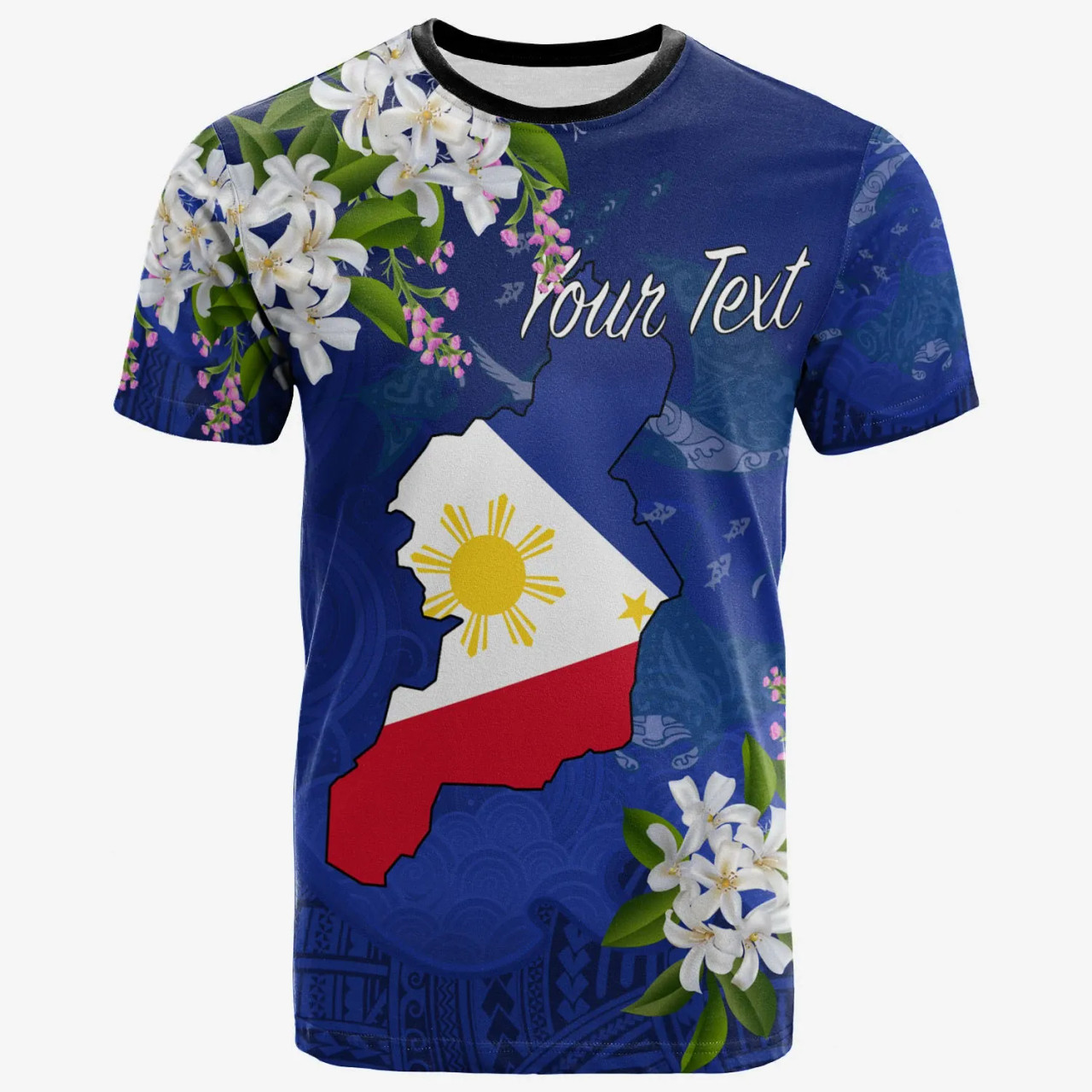 Philippines Personalised Custom T-Shirt - Filipino With Map 1
